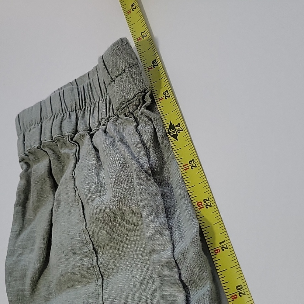 H by Halston Green 100% Linen Joggers L - Picture 9 of 10